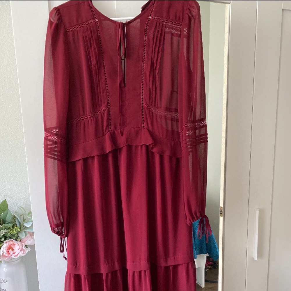 Burgundy dress